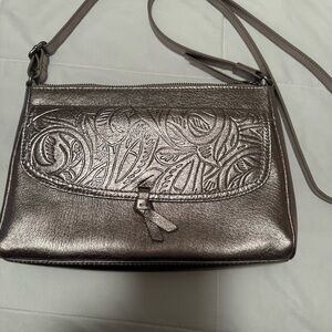 The Sak Silver Embossed Crossbody Bag
